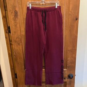 PINK Burgundy Boyfriend Sweatpants S